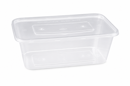Bol kraft rond avec couvercle transparent