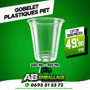 Goblets plastiques pet
